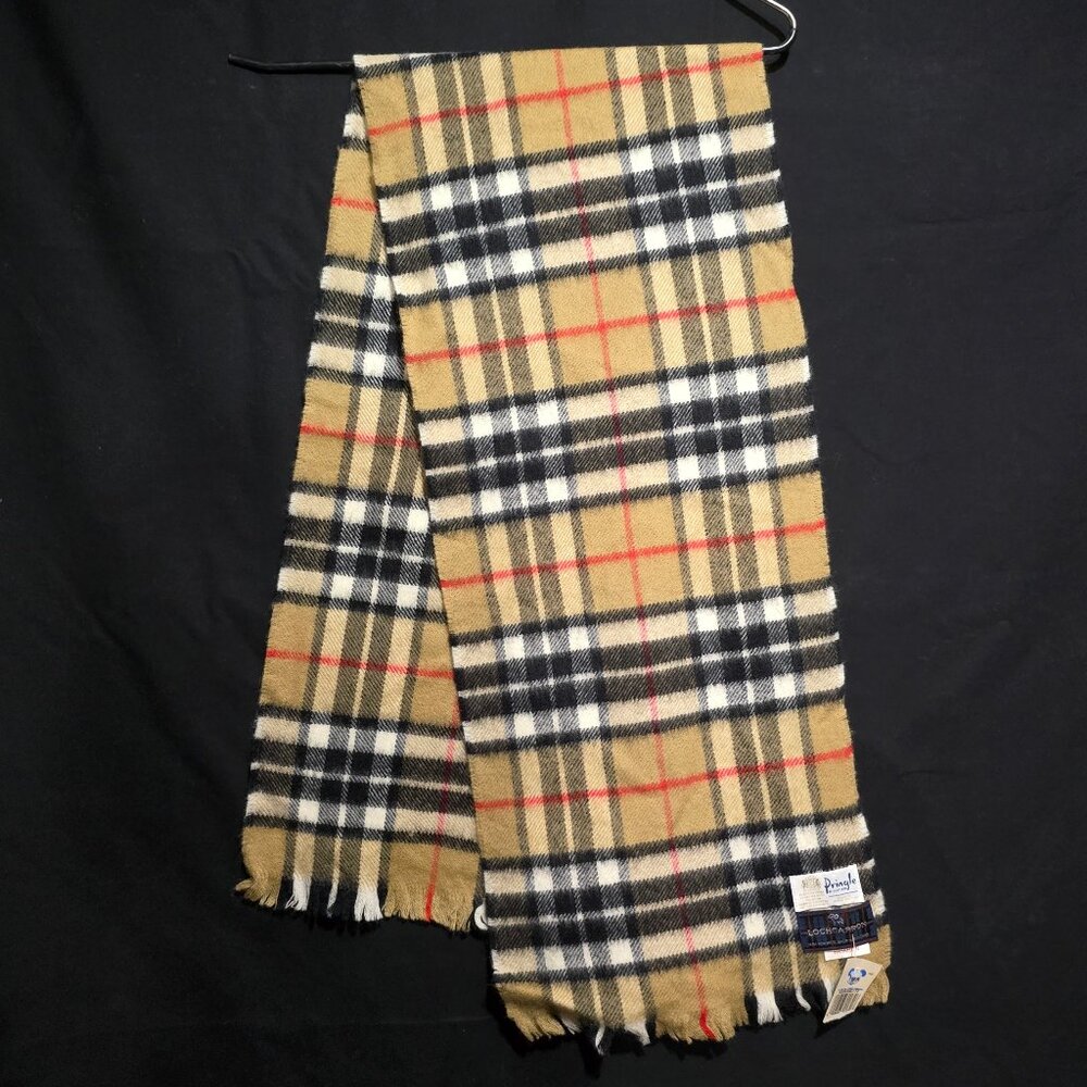 NWT - Pringle of Scotland Wool Scarf - Camel Thomson